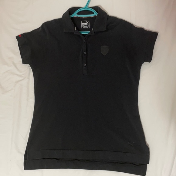 Puma Ferrari Black Polo Tee - Picture 2 of 9
